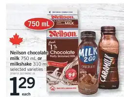 Fortinos NEILSON CHOCOLATE MILK, 750 ML MILKSHAKE, 310 ML offer