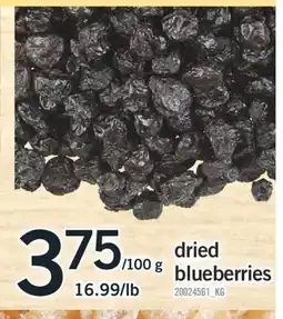 Fortinos DRIED BLUEBERRIES offer