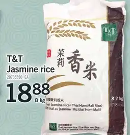 Fortinos T & T JASMINE RICE, 8 KG offer