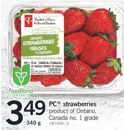 Fortinos PC STRAWBERRIES, 340 G offer