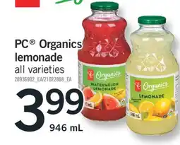 Fortinos PC Organics lemonade offer