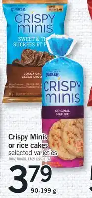 Fortinos CRISPY MINIS OR RICE CAKES RICE, 90-199 G offer