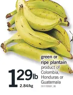 Fortinos GREEN OR RIPE PLANTAIN offer