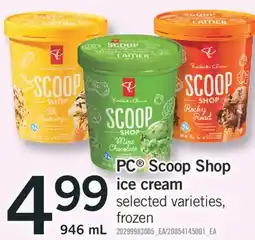 Fortinos PC SCOOP SHOP ICE CREAM, 946 ML offer
