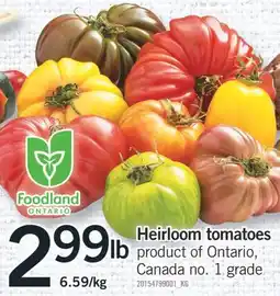 Fortinos HEIRLOOM TOMATOES offer