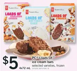 Fortinos PC LOADS OF ICE CREAM BARS, 4x72 mL offer