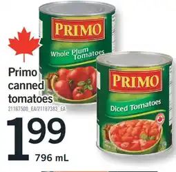 Fortinos PRIMO CANNED TOMATOES, 796 ML offer