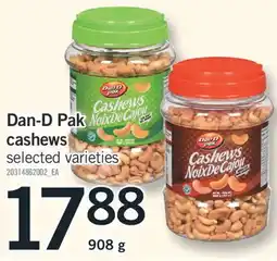 Fortinos DAN-D PAK CASHEWS, 908 G offer