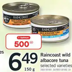 Fortinos RAINCOAST WILD ALBACORE TUNA, 150 G offer