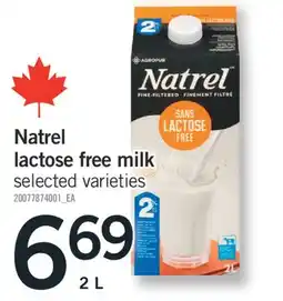 Fortinos NATREL LACTOSE FREE MILK, 2 L offer