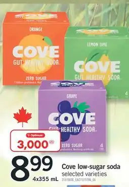 Fortinos COVE LOW-SUGAR SODA, 4x355 mL offer