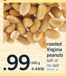 Fortinos ROASTED VIRGINIA PEANUTS offer