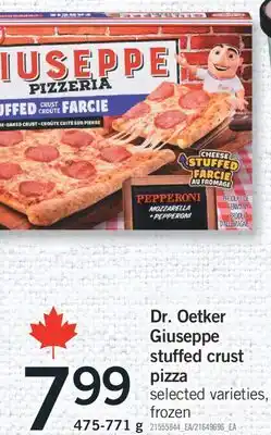 Fortinos DR. OETKER GIUSEPPE STUFFED CRUST PIZZA, 475-771 g offer
