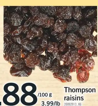 Fortinos THOMPSON RAISINS offer