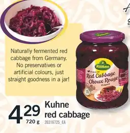 Fortinos KUHNE RED CABBAGE, 720 G offer