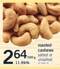 Fortinos ROASTED CASHEWS offer
