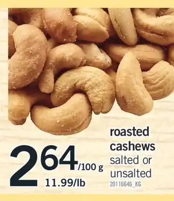 Fortinos ROASTED CASHEWS offer