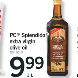 Fortinos PC SPLENDIDO EXTRA VIRGIN OLIVE OIL, 1 L offer