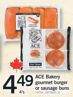 Fortinos ACE BAKERY GOURMET BURGER OR SAUSAGE BUNS, 4'S offer