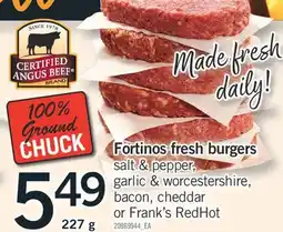 Fortinos FORTINOS FRESH BURGERS, 227 g offer