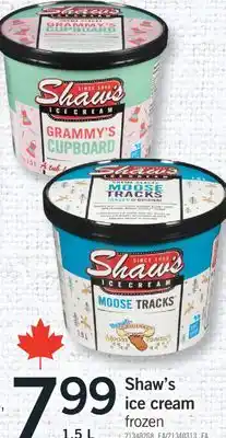 Fortinos SHAW'S ICE CREAM, 1.5 L offer