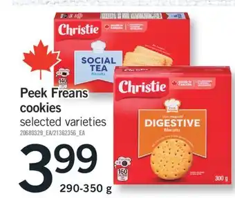 Fortinos PEEK FREANS COOKIES, 290-350 G offer