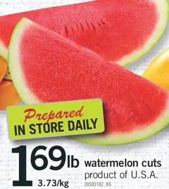 Fortinos WATERMELON CUTS offer