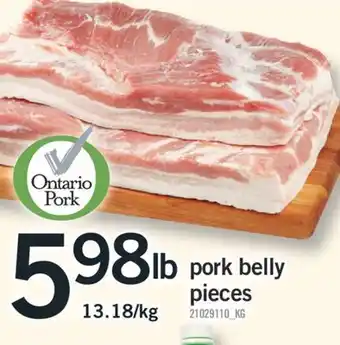 Fortinos PORK BELLY PIECES offer