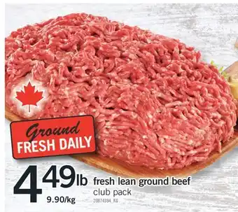 Fortinos FRESH LEAN GROUND BEEF offer