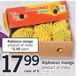 Fortinos ALPHONSO MANGO, case of 6 offer