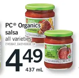 Fortinos PC ORGANICS SALSA, 437 ML offer