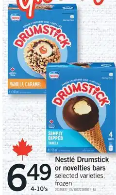 Fortinos NESTLÉ DRUMSTICK OR NOVELTIES BARS, 4-10'S offer