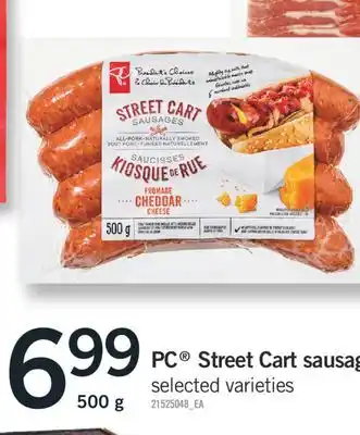 Fortinos PC STREET CART SAUSAGE, 500 G offer