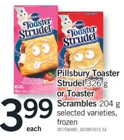 Fortinos PILLSBURY TOASTER STRUDEL, 326 g OR TOASTER SCRAMBLES, 204 g offer