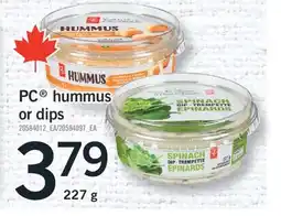 Fortinos PC HUMMUS OR DIPS, 227 G offer