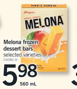 Fortinos MELONA FROZEN DESSERT BARS, 560 mL offer