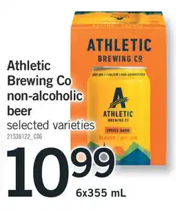 Fortinos ATHLETIC BREWING CO NON-ALCOHOLIC BEER, 6x355 ML offer