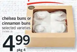 Fortinos CHELSEA BUNS OR CINNAMON BUNS, PKG 4 offer