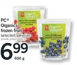Fortinos PC ORGANICS FROZEN FRUIT, 600 G offer