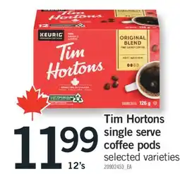 Fortinos TIM HORTONS SINGLE SERVE COFFEE PODS, 12'S offer