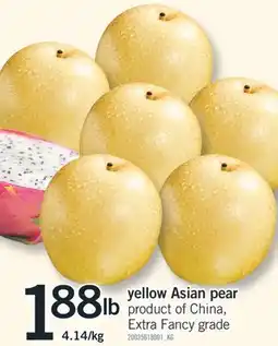Fortinos YELLOW ASIAN PEAR offer