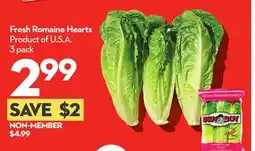 Longo's Fresh Romaine Hearts offer