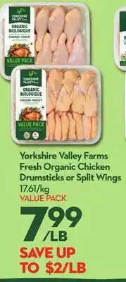 Longo's Fresh Organic Chicken Drumsticks or Split Wings offer