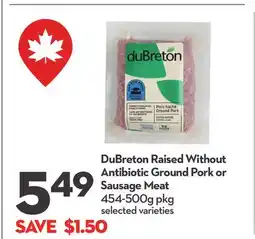 Longo's Raised Without Antibiotic Ground Pork or Sausage Meat offer