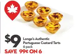 Longo's Authentic Portuguese Custard Tarts offer