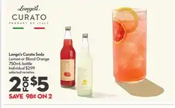 Longo's Curato Soda offer