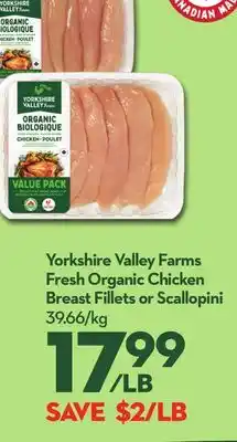 Longo's Fresh Organic Chicken Breast Fillets or Scallopini offer