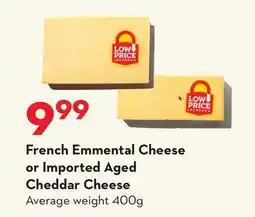 Longo's French Emmental Cheese or Imported Aged Cheddar Cheese offer