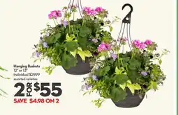 Longo's Hanging Baskets offer
