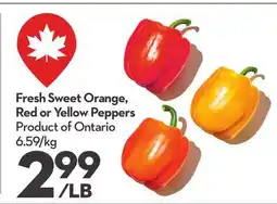 Longo's Fresh Sweet Orange, Red or Yellow Peppers offer
